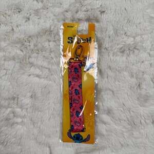 Disney Stitch and Angel Wristlet Lanyard with Metal Charm